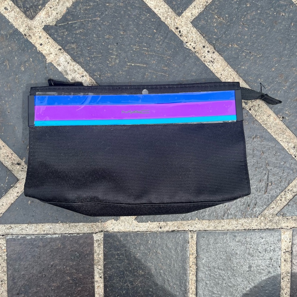 MAC Makeup Bag Blue Purple Black